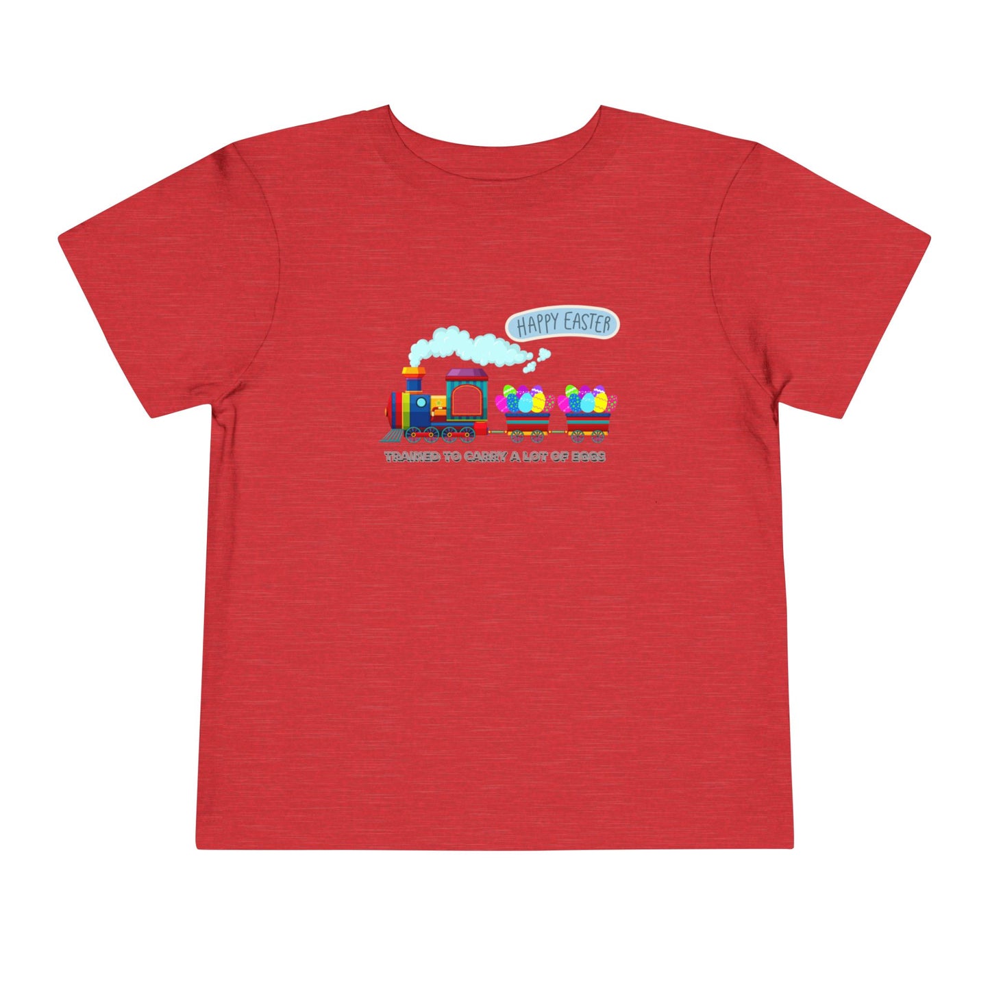 Toddler Easter Tee "Trained to carry lots of eggs" — Cute Train themed boy Shirt