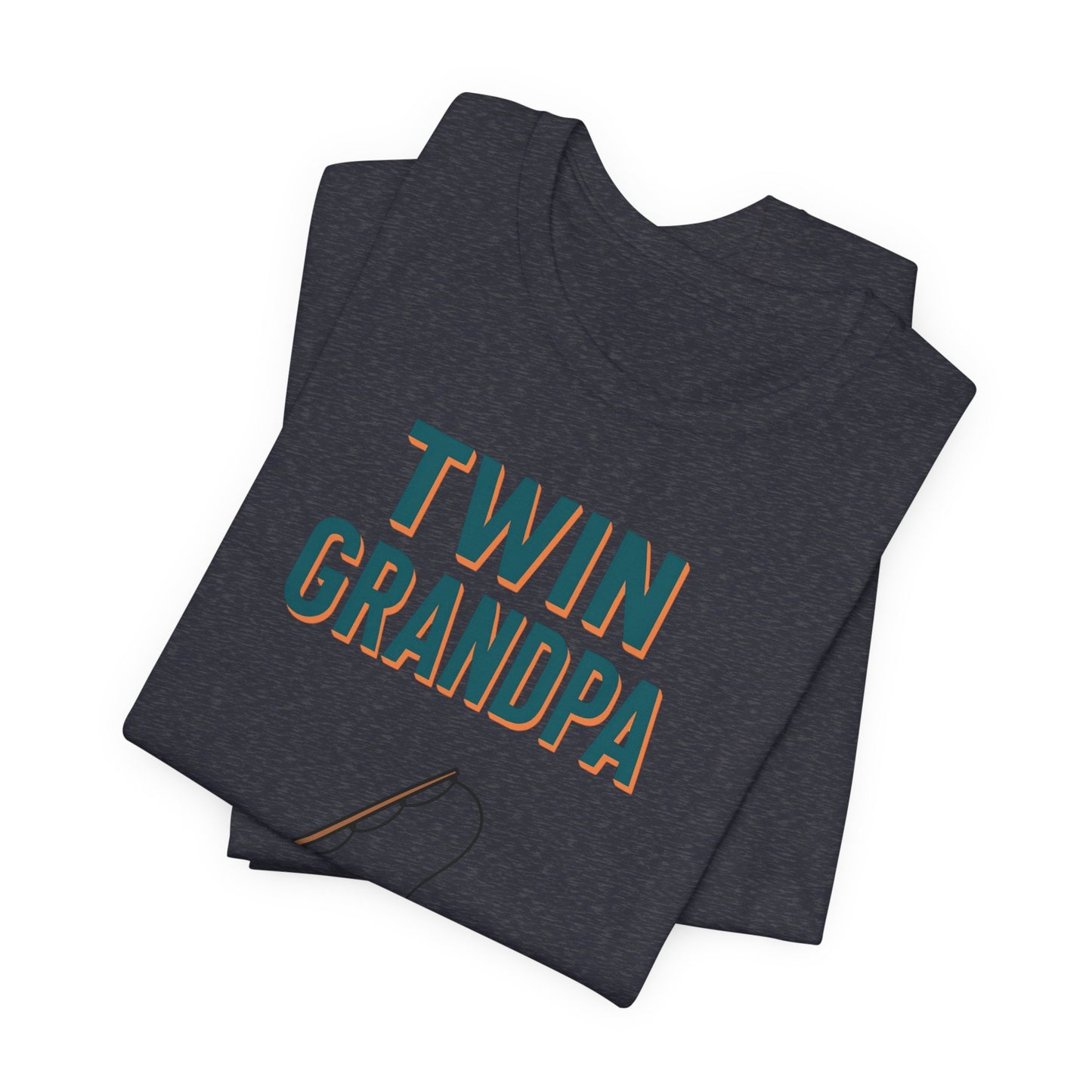 Twin Grandpa Fishing Tee — "Fishing For compliments" Grandfather Gift