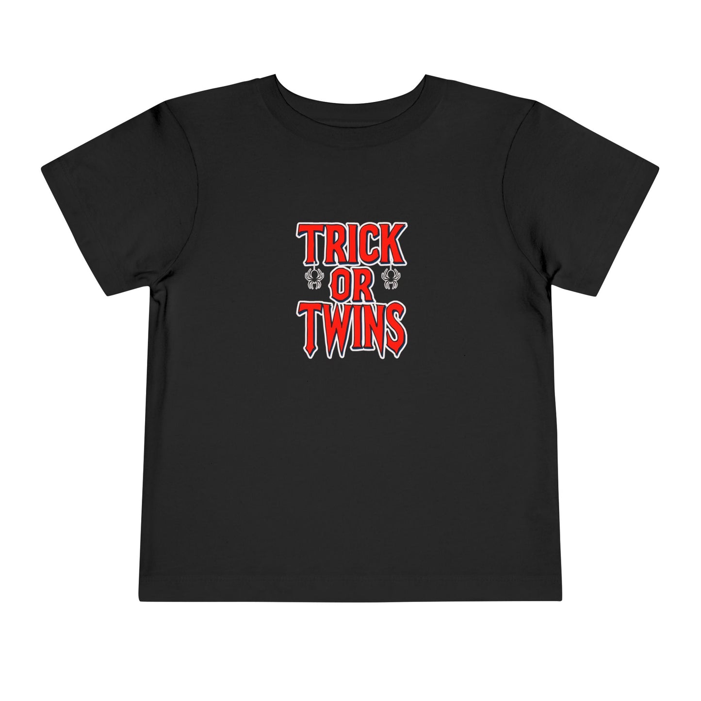 Toddler Twin Matching — "Trick or Twins" Halloween Spiderman Twin Kids Shirt (2 to 5 years)
