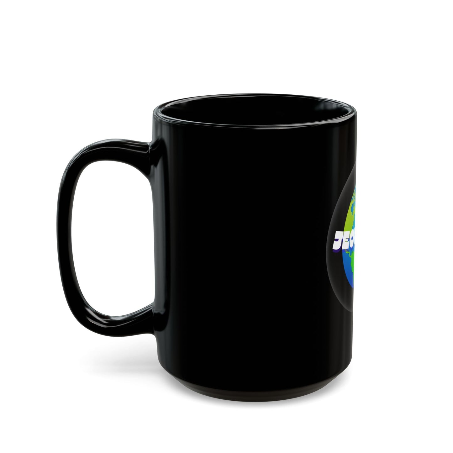 Jeopardy! Themed Black Coffee Mug - Trivia Lover Gift
