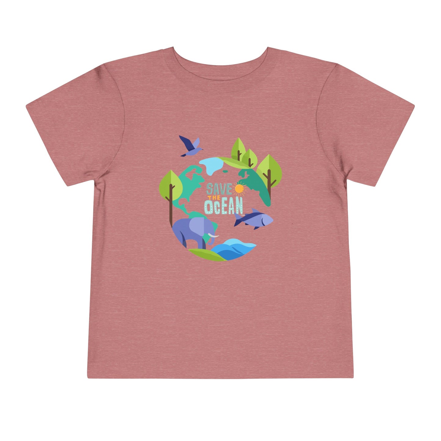 Toddler Tee - "Save the Ocean" Eco Wildlife Graphic