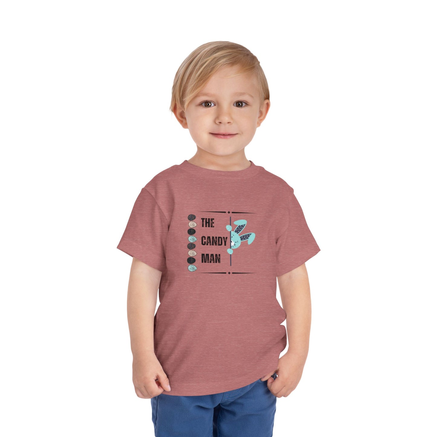 Toddler Tee — "The Candy Man" Cute Easter Bunny Candy Graphic Shirt