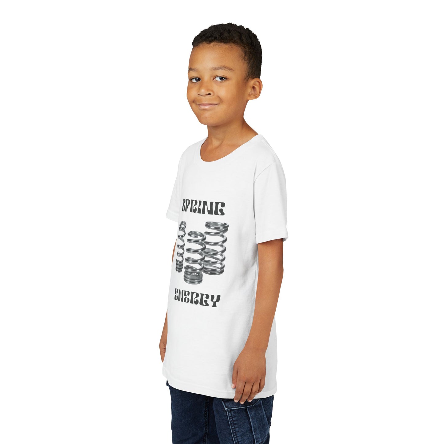 Spring Energy Unisex Youth T‑Shirt — Kids Graphic Tee with Coil Springs Design