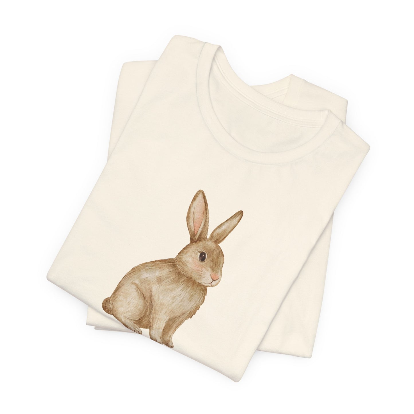 Hello Spring Bunny T-Shirt — Cute Watercolor Rabbit Spring Tee