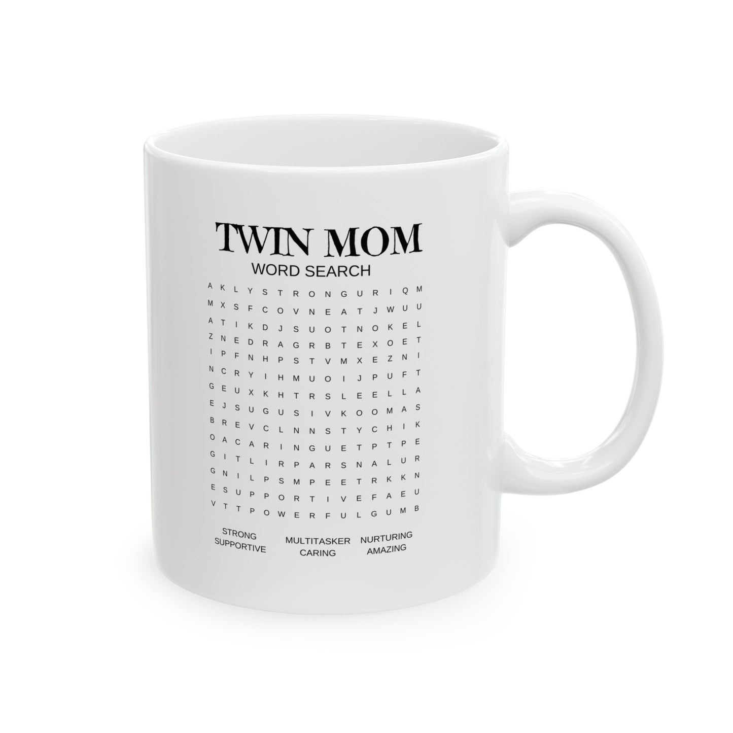 Twin Moms Word search Ceramic Mug