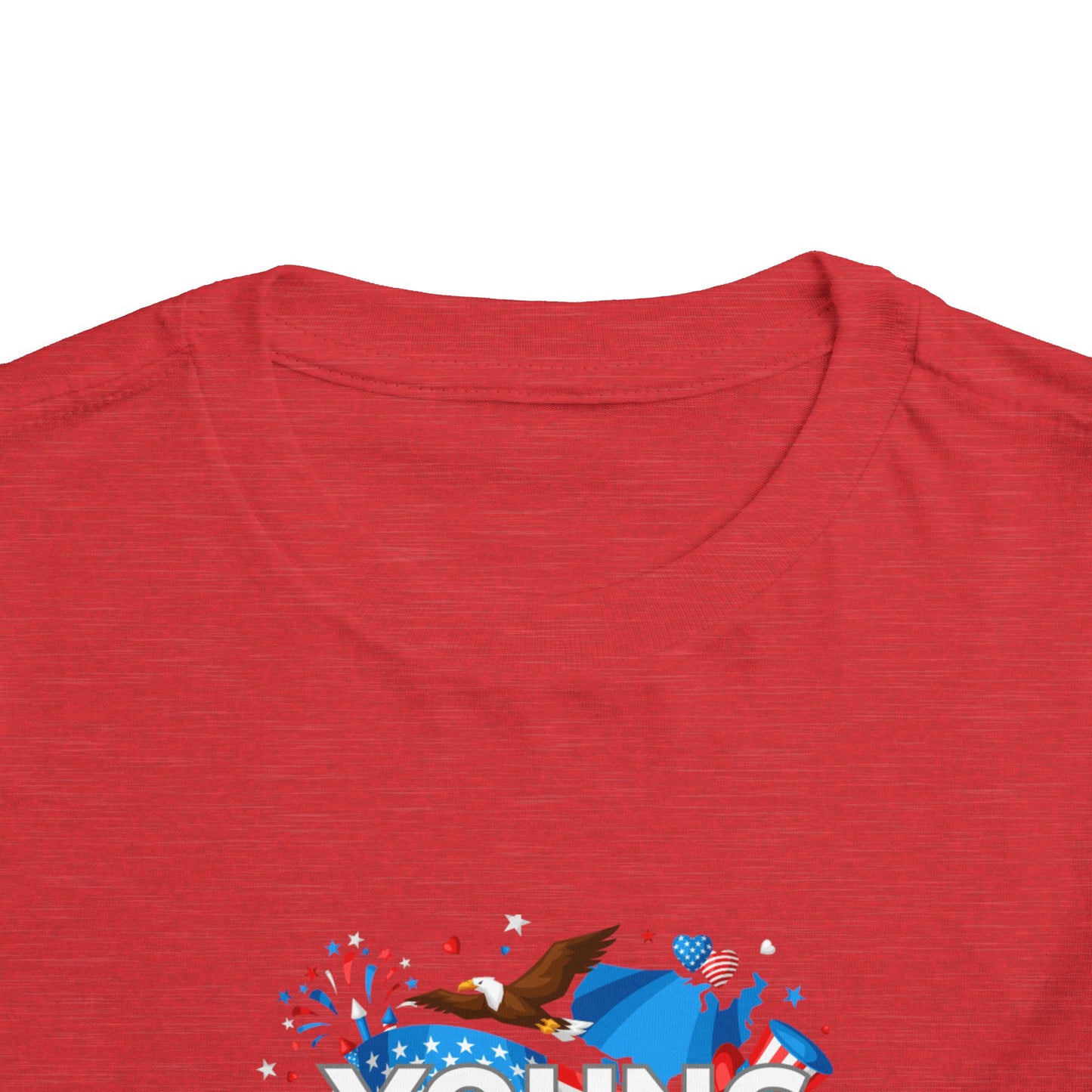 3rd Birthday- "Young and Free" USA Toddler Tee – Cute Kids' Unisex Shirt with Patriotic Design