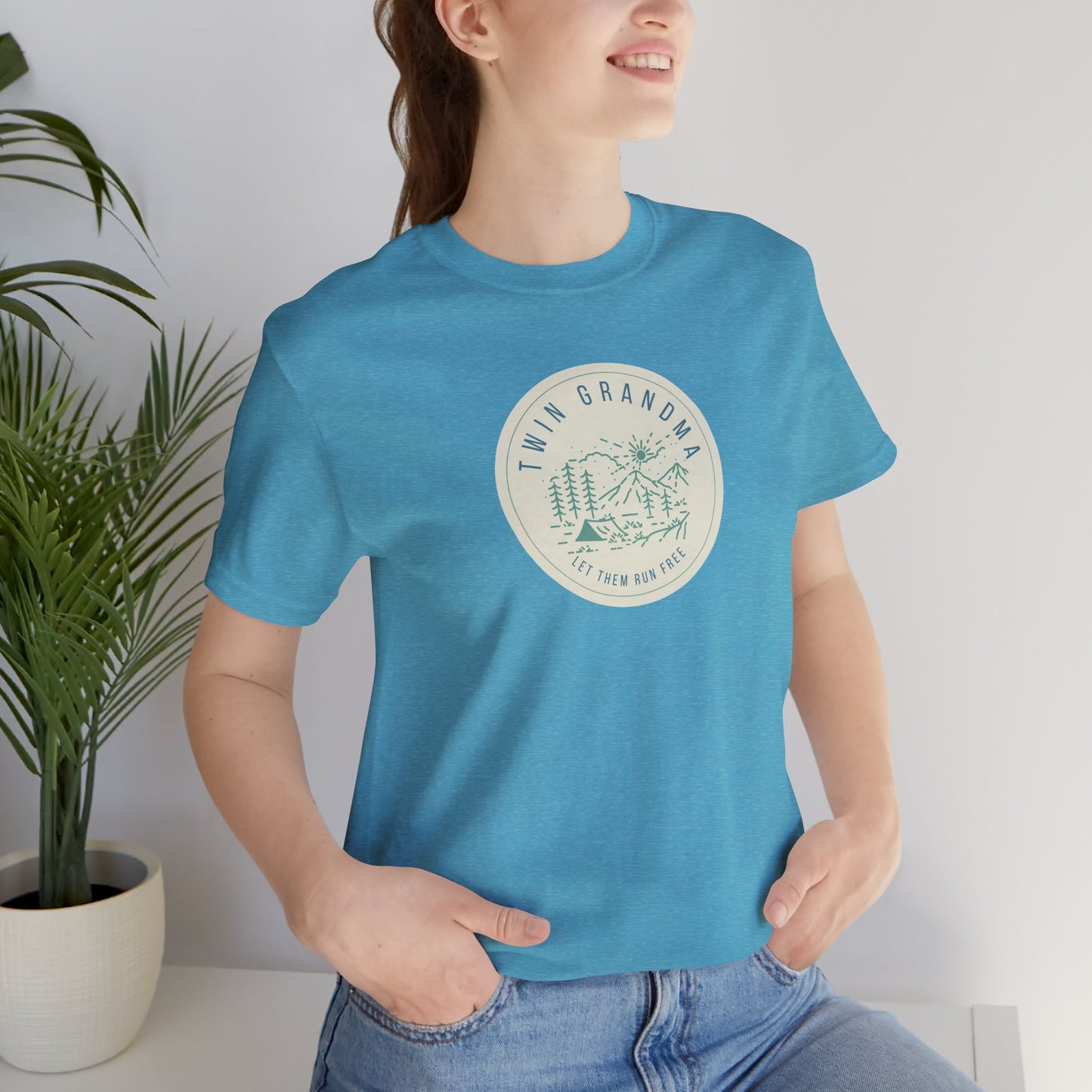 Twin Grandma-Let them run free-Vintage Camp Logo Shirt