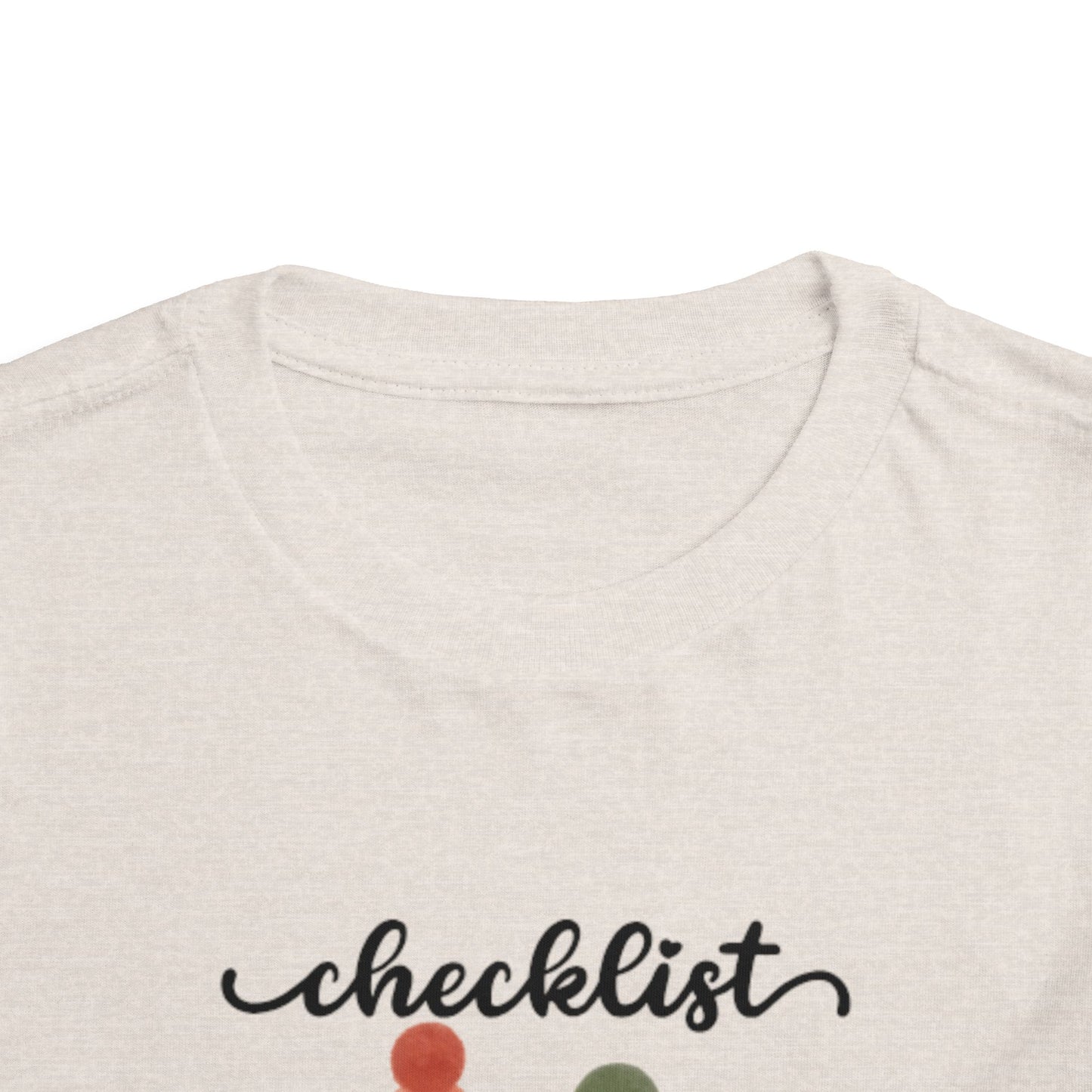 Toddler Tee - 'Twin Checklist' Winter Hat & Mittens Graphic