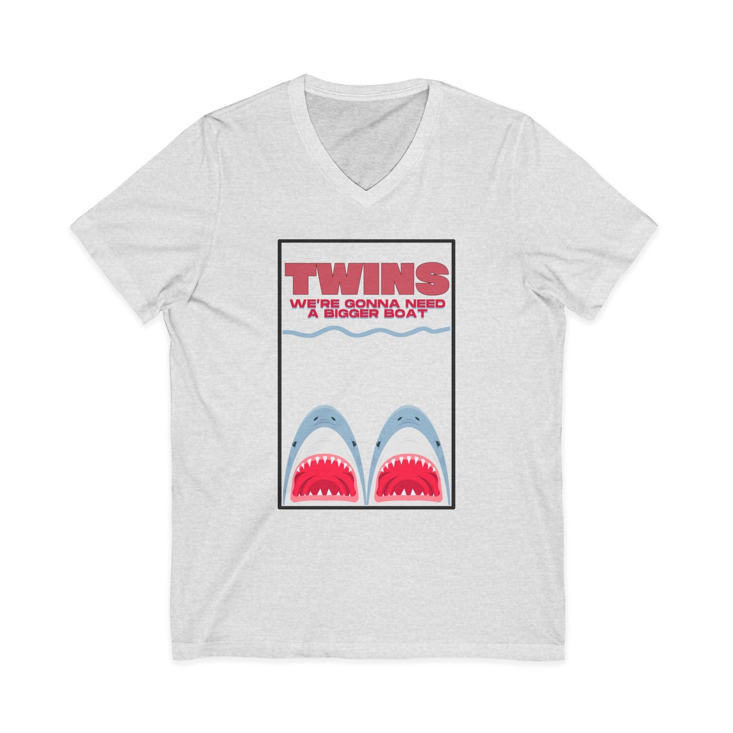 Twin Dad - Movie Lover Cotton Tee- Shark Theme