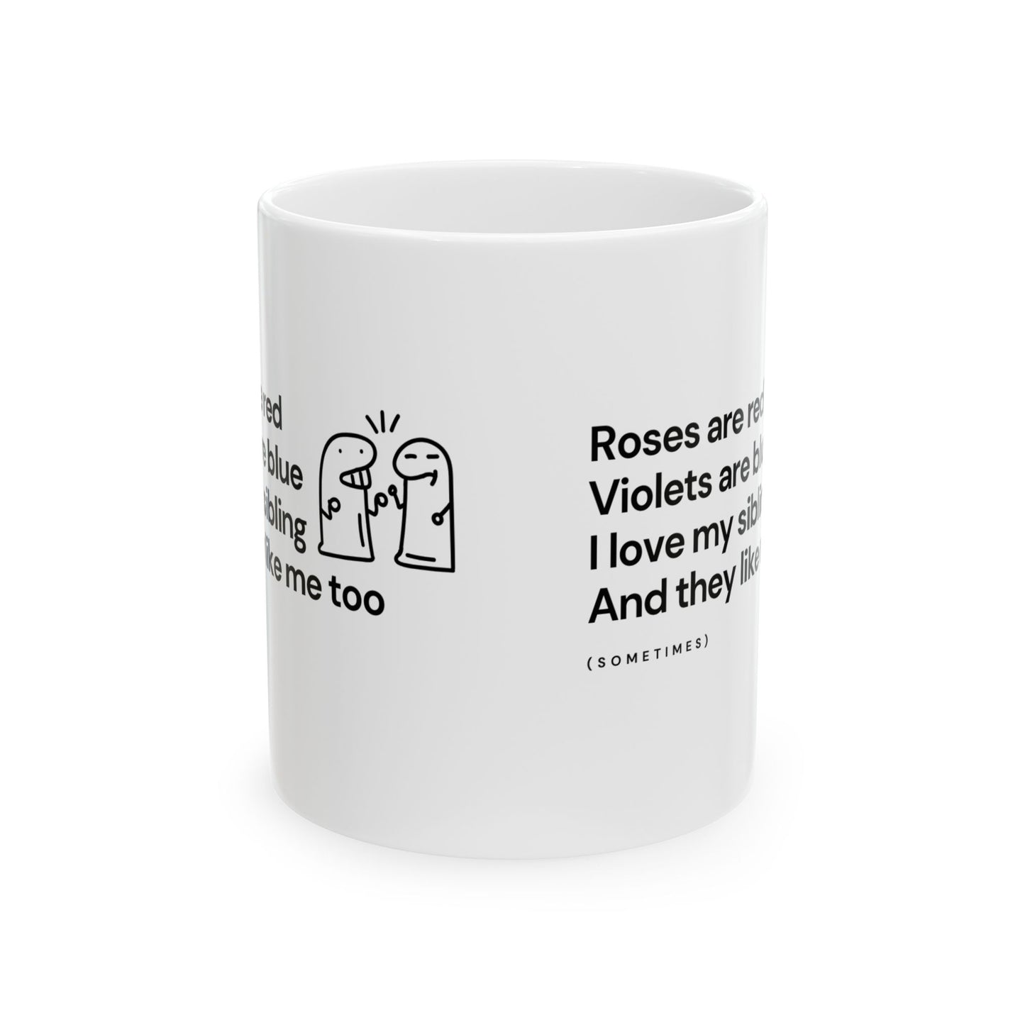 Gender Neutral Sibling Coffee Lover Funny Ceramic Mug — Gift