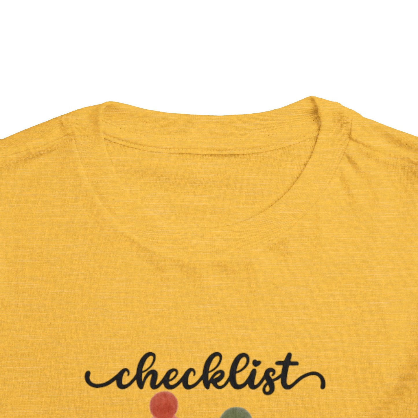 Toddler Tee - 'Twin Checklist' Winter Hat & Mittens Graphic