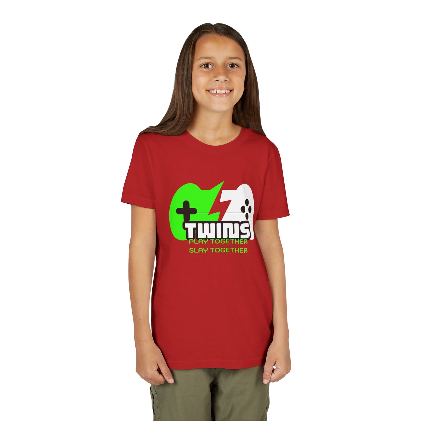 Teen Twins Gaming Tee — "Twins: Play Together, Slay Together"