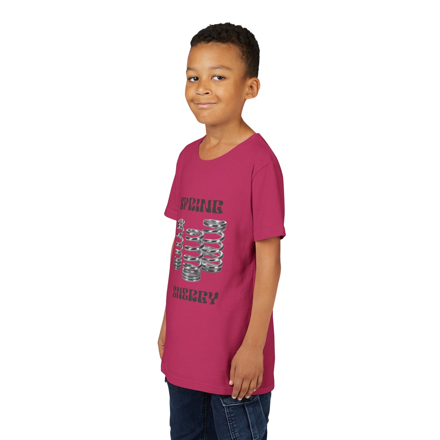 Spring Energy Unisex Youth T‑Shirt — Kids Graphic Tee with Coil Springs Design