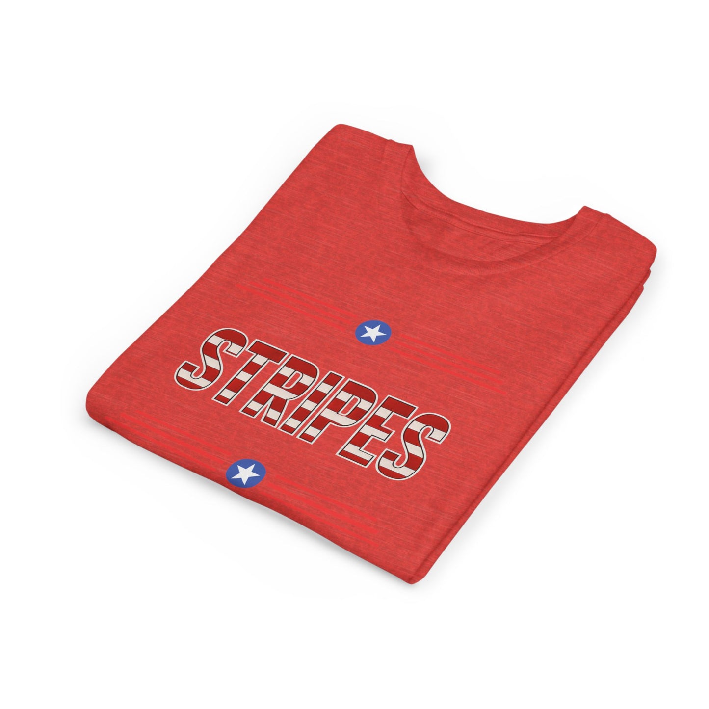 Youth Tee — "Stripes" Patriotic Kids T-Shirt (Red, White & Blue)