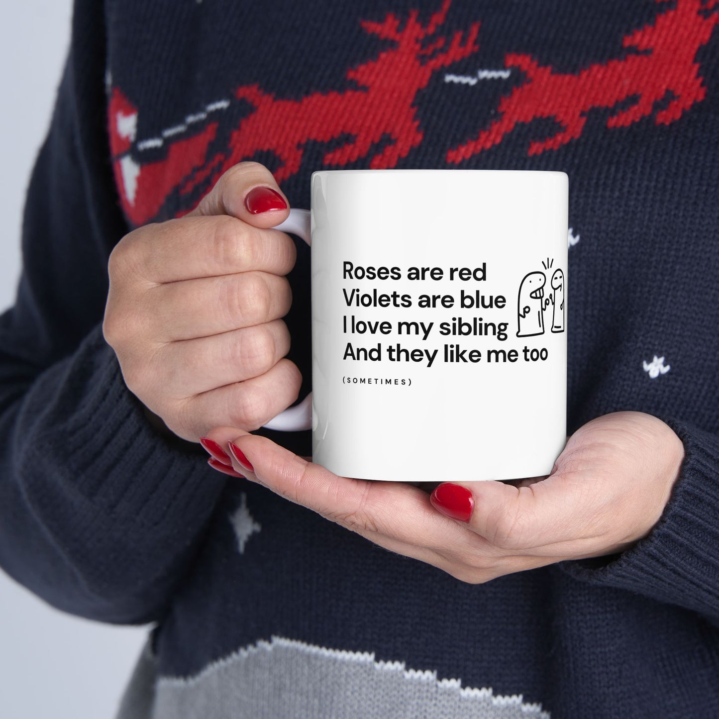 Gender Neutral Sibling Coffee Lover Funny Ceramic Mug — Gift