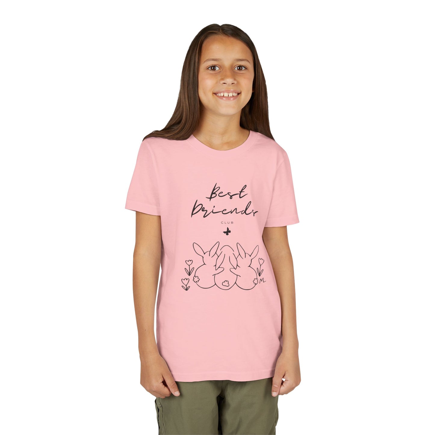 Young Adult Tee - "Best Friends" Bunny Trio Kids Graphic Shirt