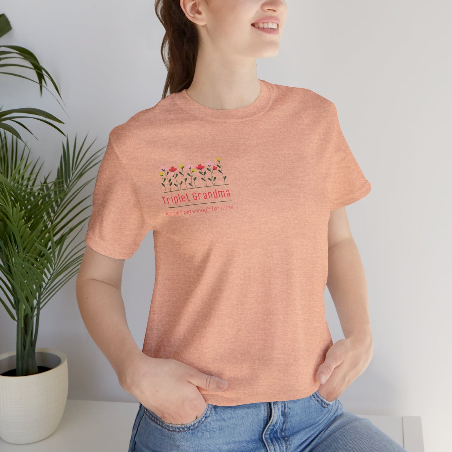 Triplet Grandma- Floral T-Shirt