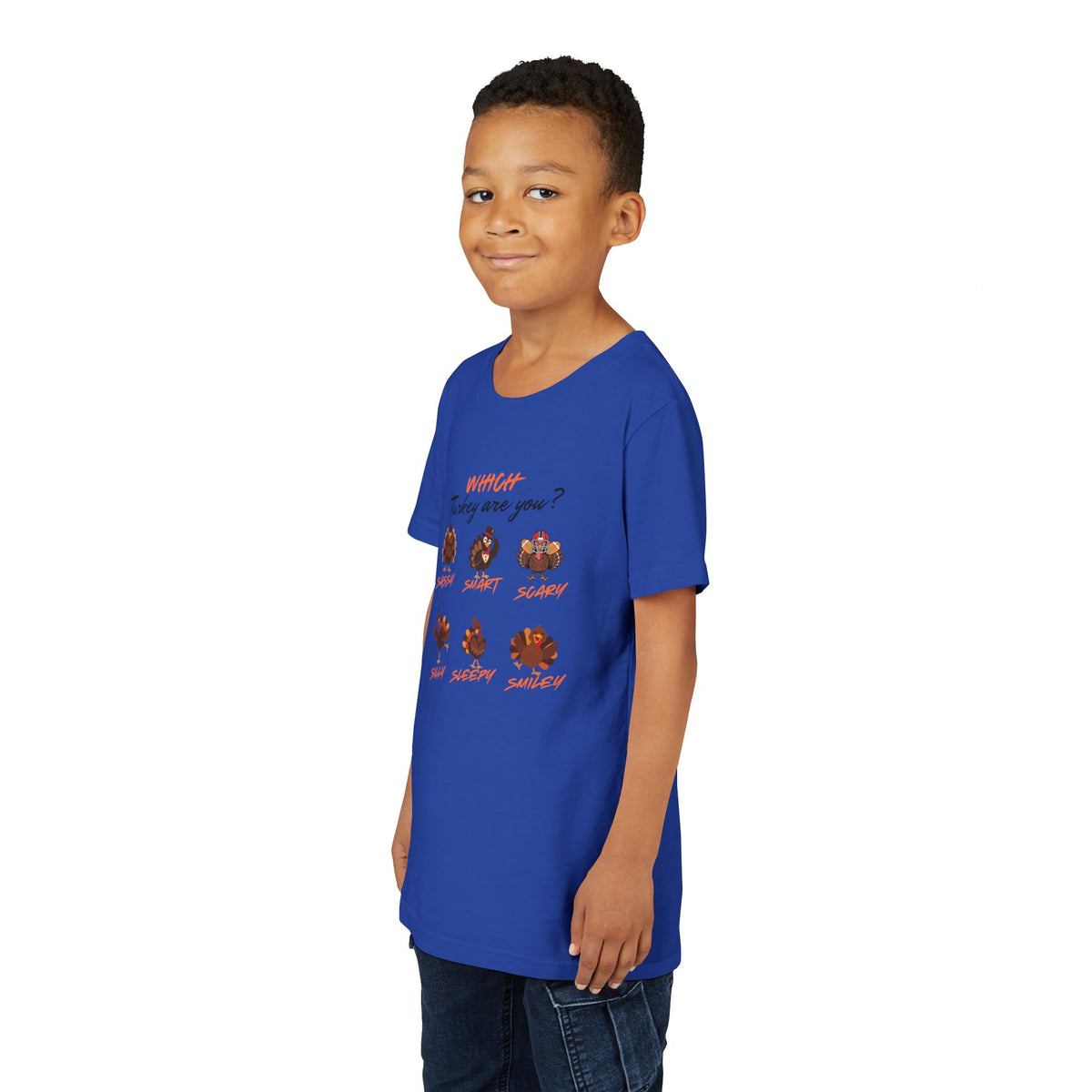 Which Turkey are you? Youth Thanksgiving Short Sleeve Shirt