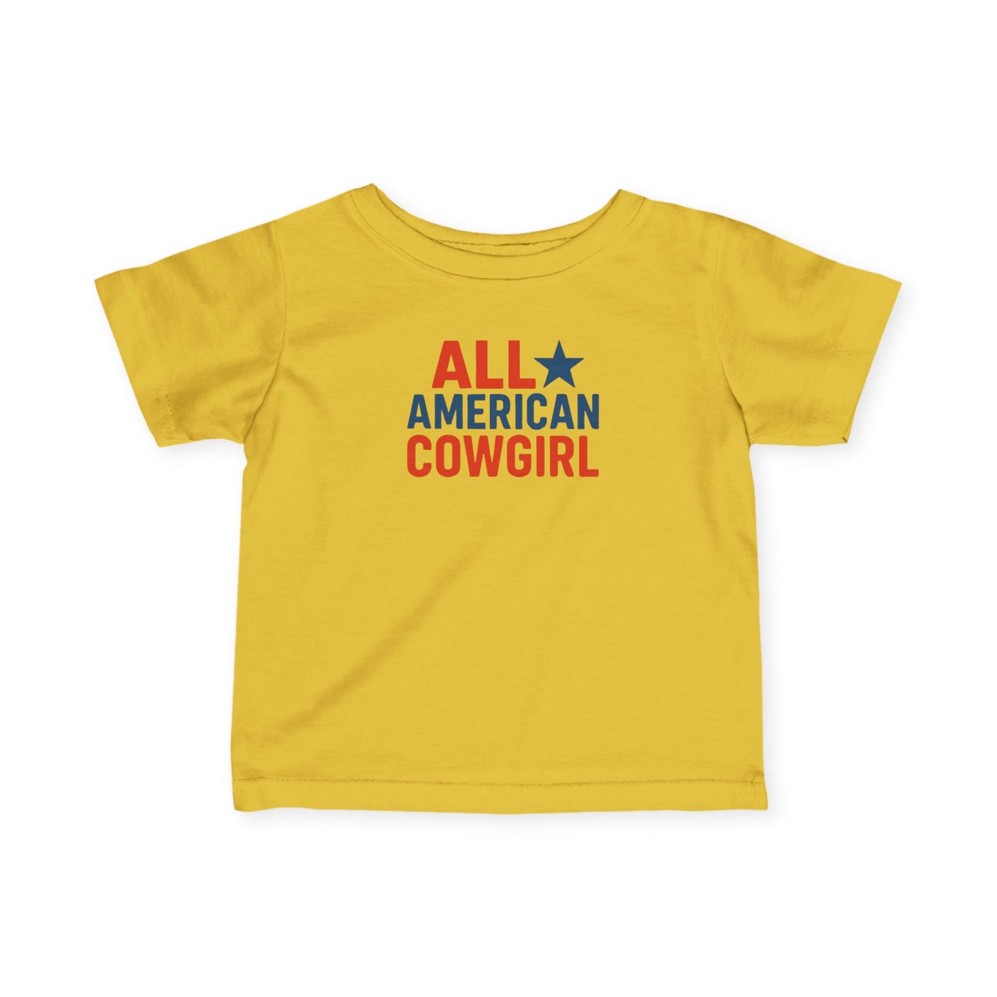 Infant Tee — "All American Cowgirl" Patriotic Baby Top