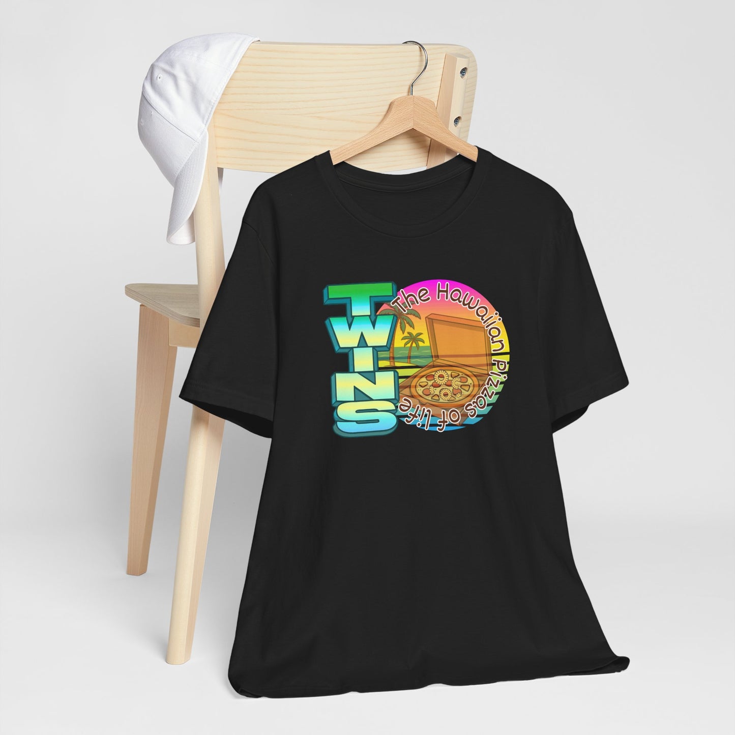 Hawaiian Pizza- Twin Dad Beach T-Shirt — Vintage 90's Style Tee