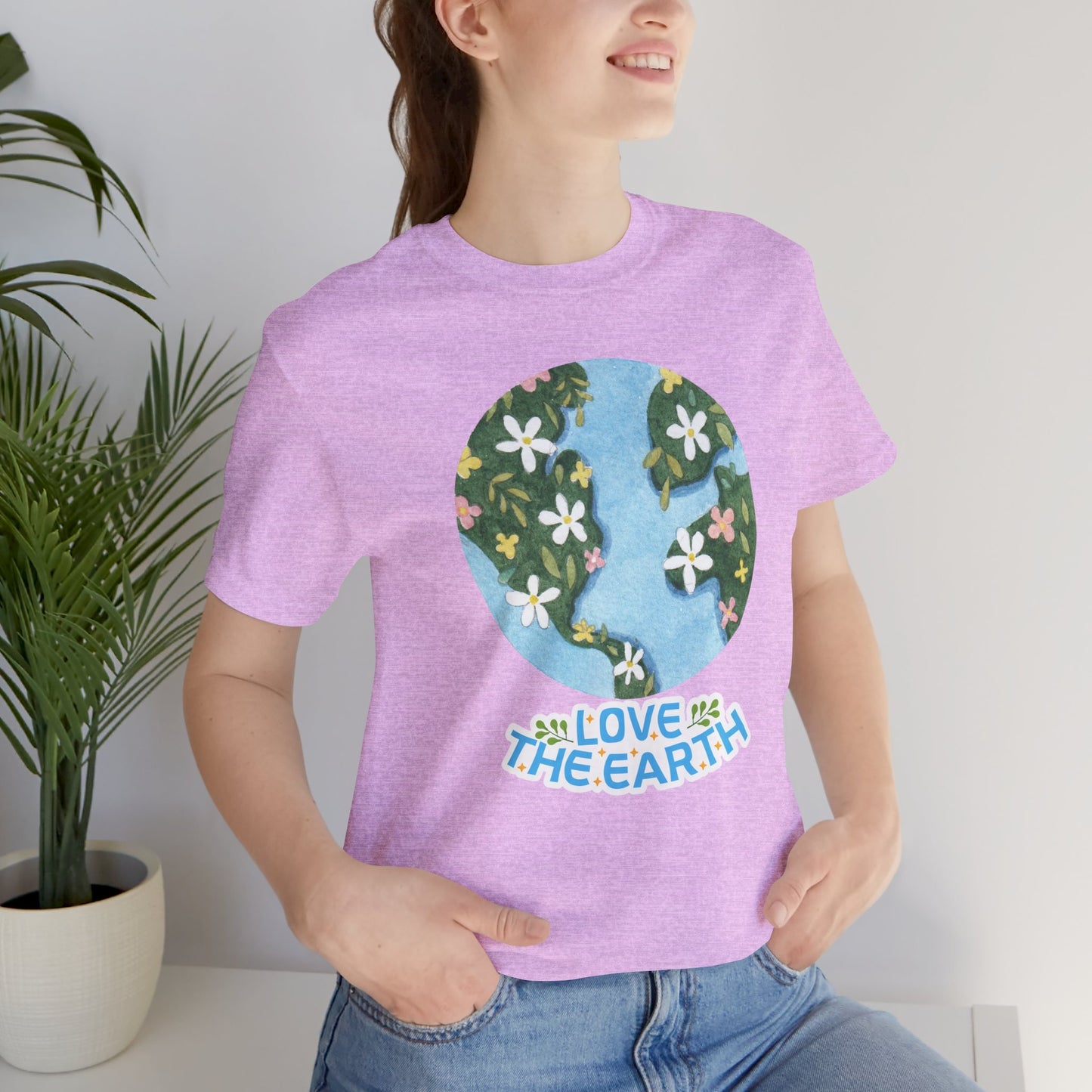 Love The Earth Floral Globe Tee — Eco-Friendly Earth Day T-Shirt