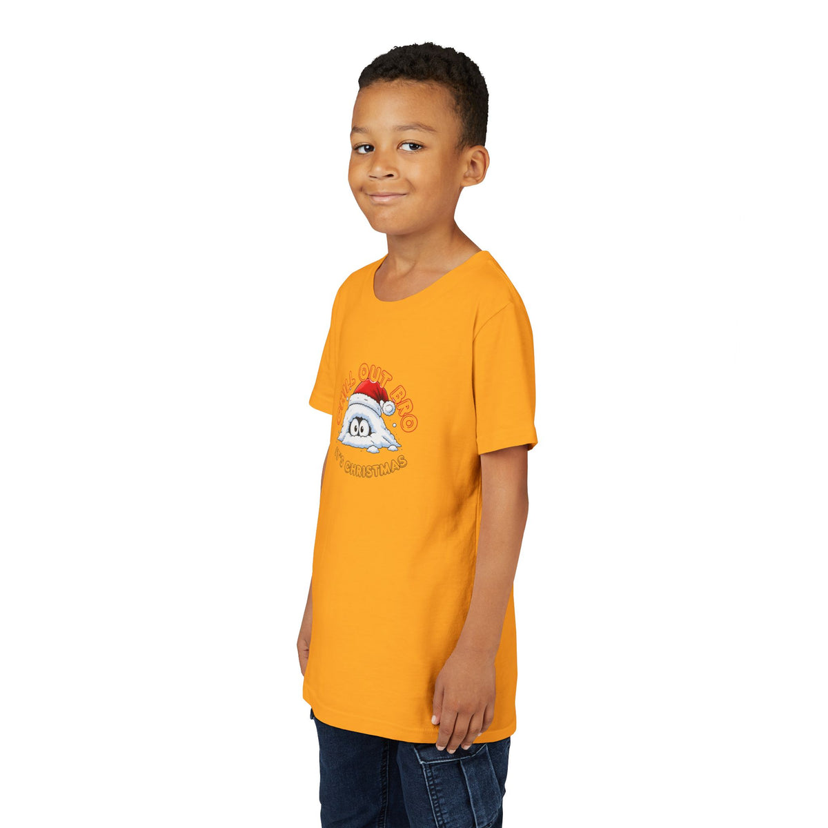 Chill Out Bro, It's Christmas Youth Short Sleeve Tee