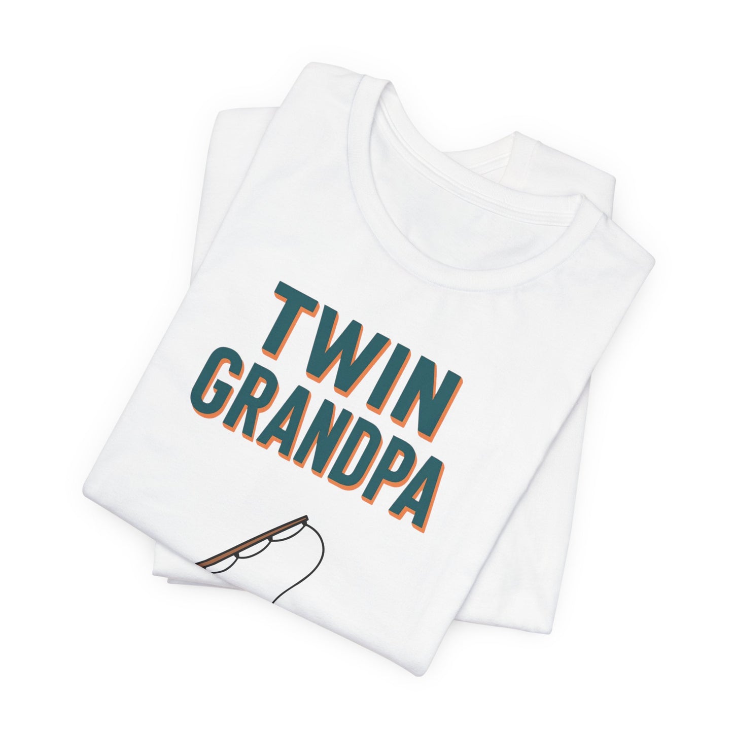 Twin Grandpa Fishing Tee — "Fishing For compliments" Grandfather Gift