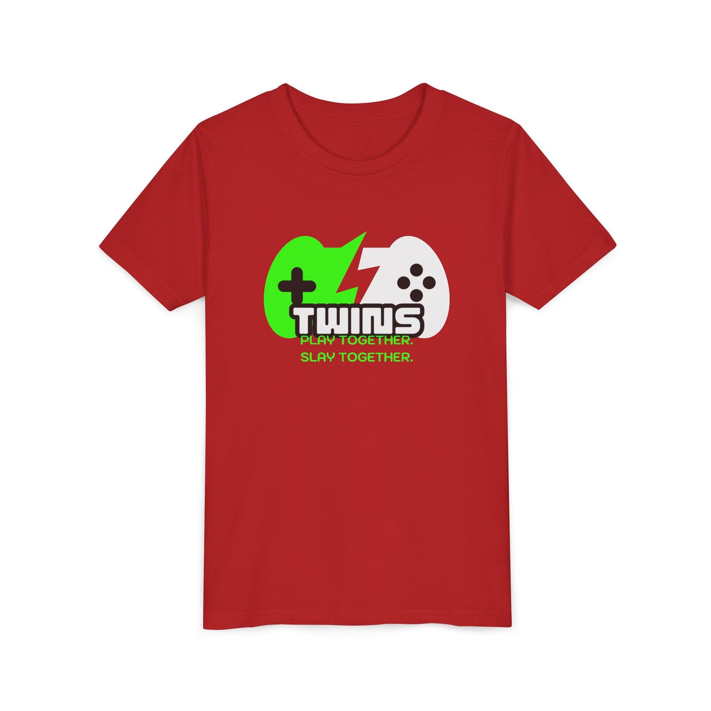 Teen Twins Gaming Tee — "Twins: Play Together, Slay Together"