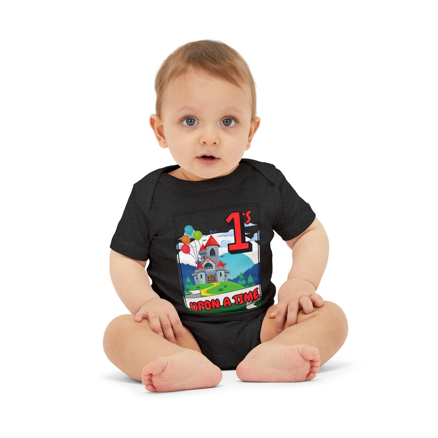 1st Birthday Baby Bodysuit "Once Upon a Time" Adorable Twin/ Triplet Matching Outfits | Infant One Piece | Party Attire