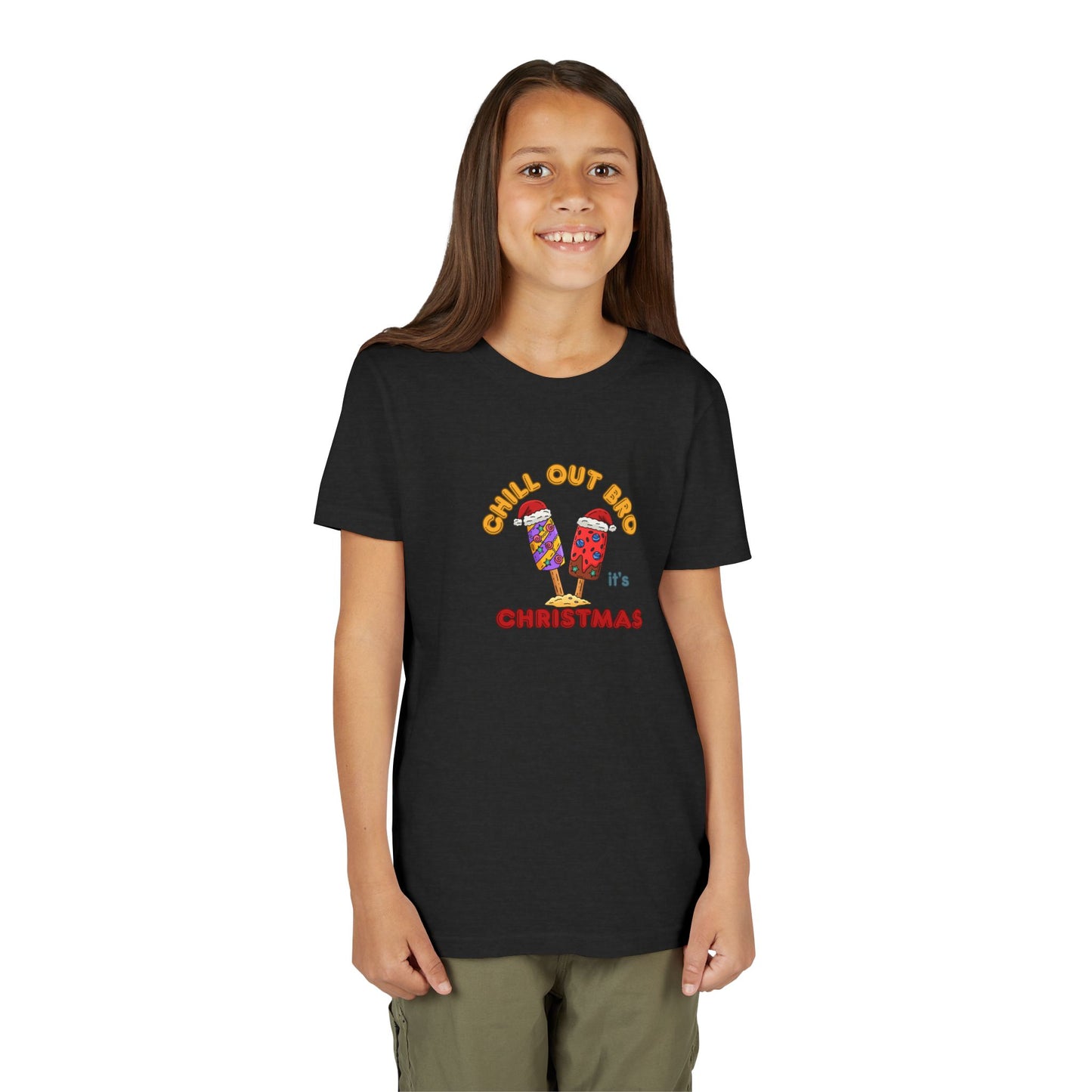 Chill Out Bro, It's Christmas- Young Adult- Popsicle Holiday Shirt