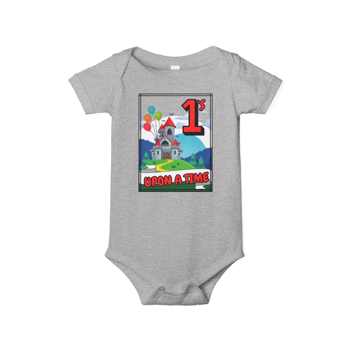 1st Birthday Baby Bodysuit "Once Upon a Time" Adorable Twin/ Triplet Matching Outfits | Infant One Piece | Party Attire