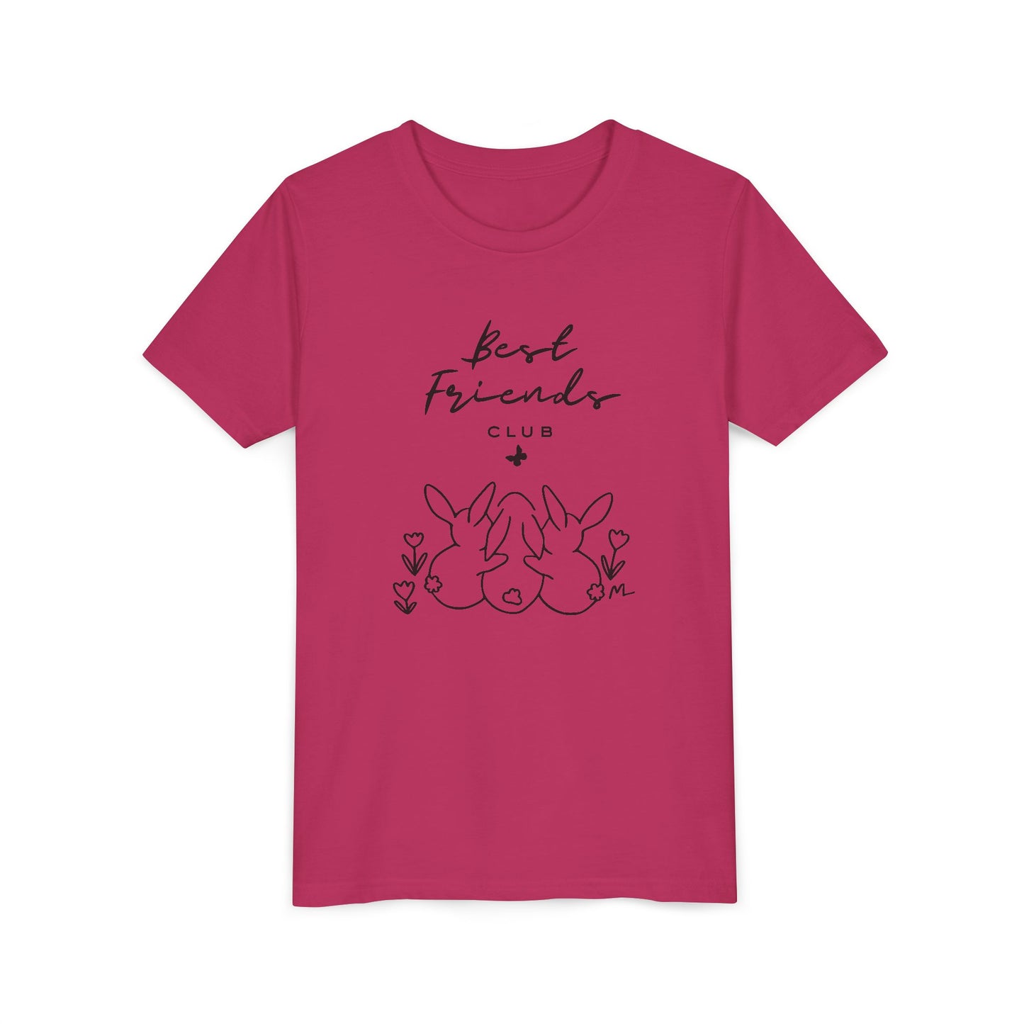Young Adult Tee - "Best Friends" Bunny Trio Kids Graphic Shirt