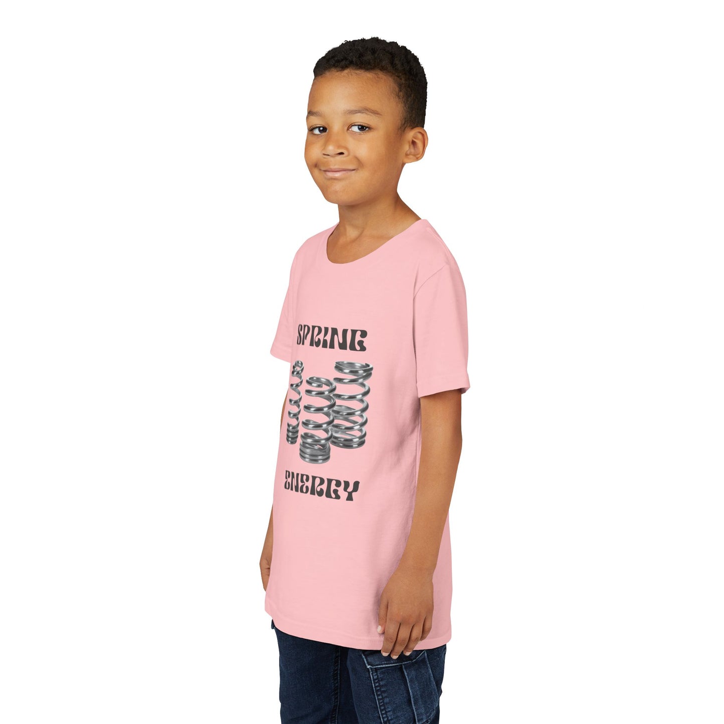 Spring Energy Unisex Youth T‑Shirt — Kids Graphic Tee with Coil Springs Design