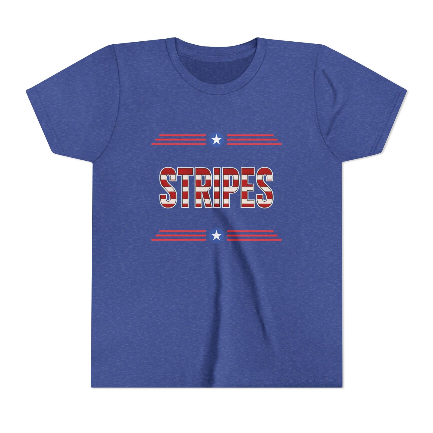 Youth Tee — "Stripes" Patriotic Kids T-Shirt (Red, White & Blue)