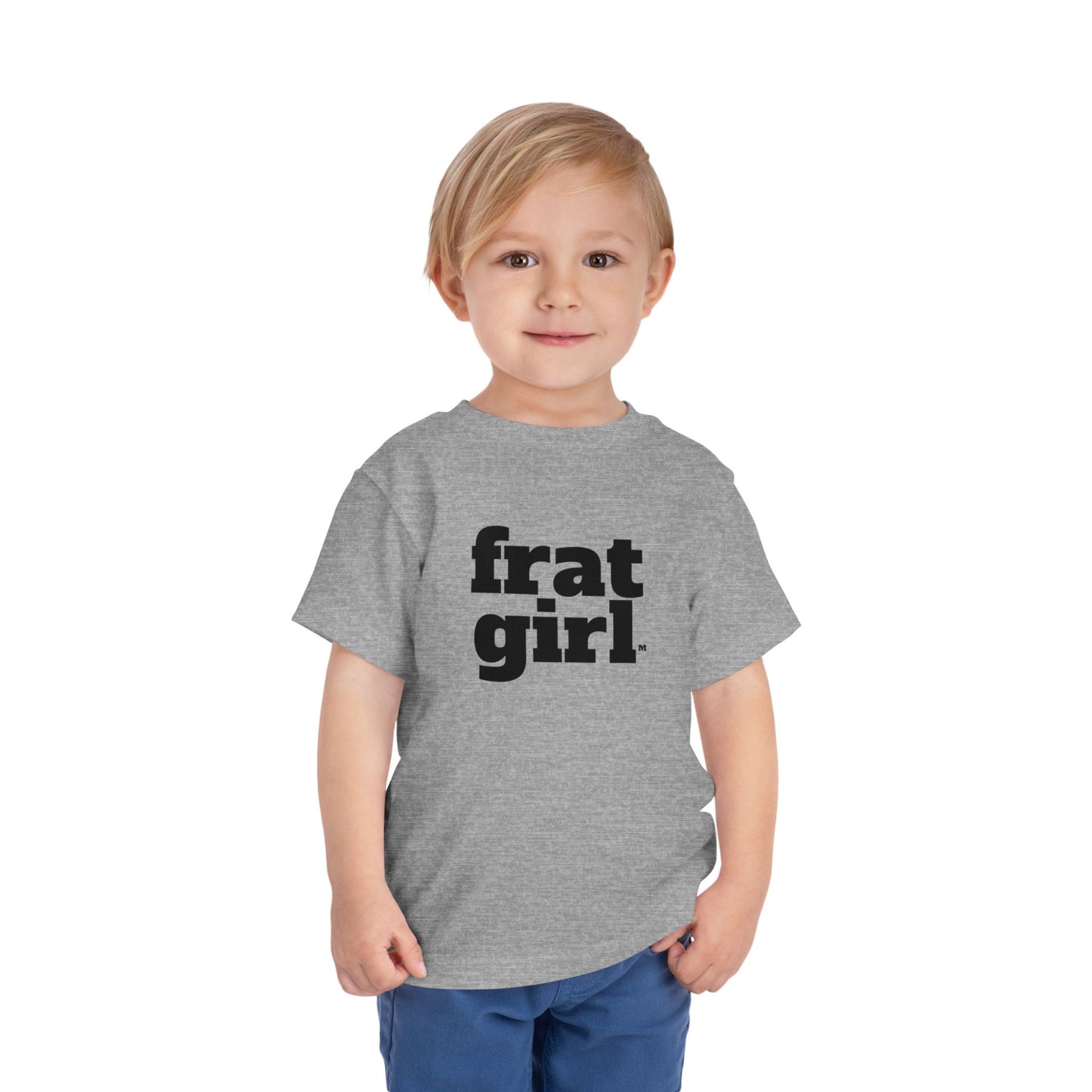 Fraternal Twin- Frat Girl- Toddler Tee — "frat girl" Front with "Time to Party" Back Graphic