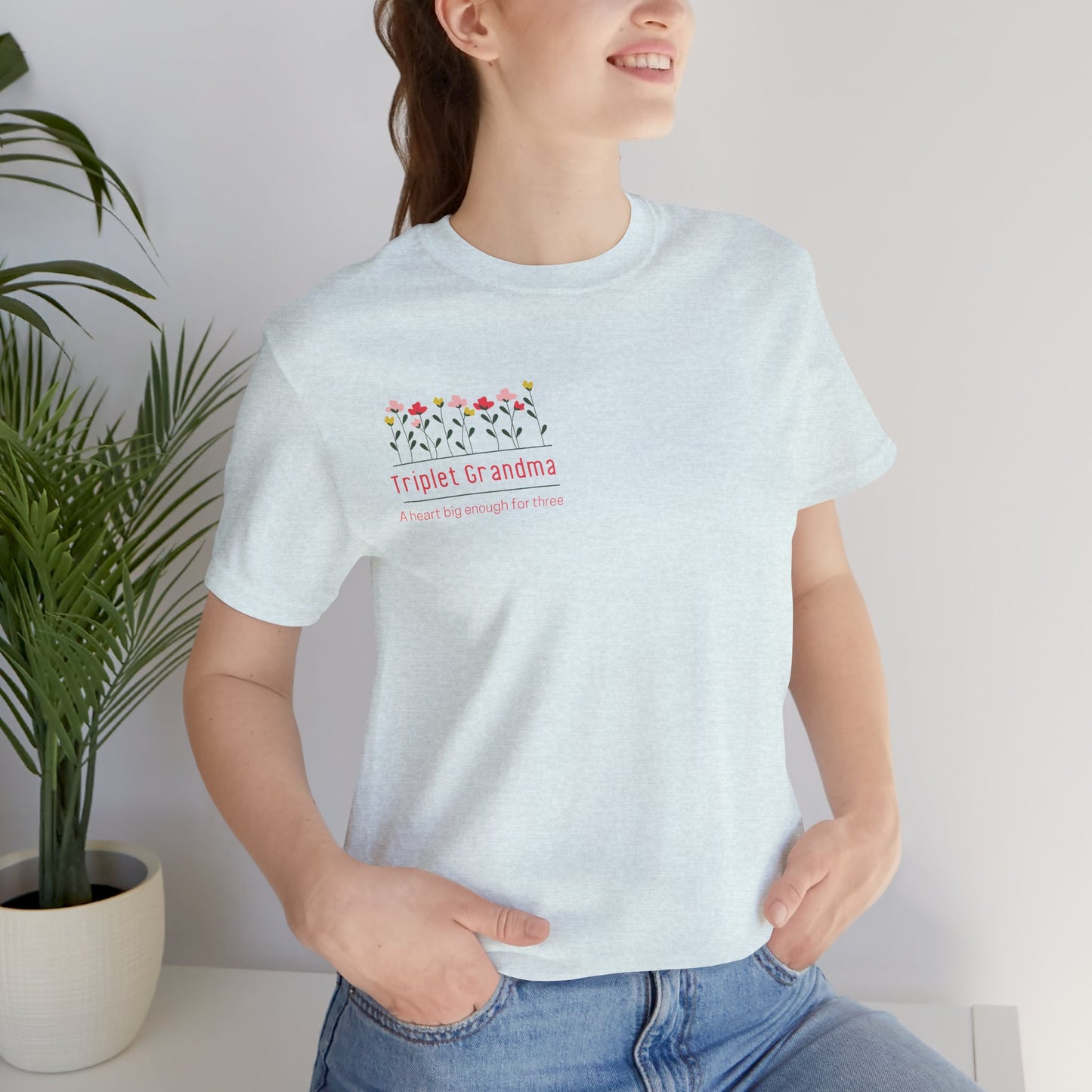 Triplet Grandma- Floral T-Shirt