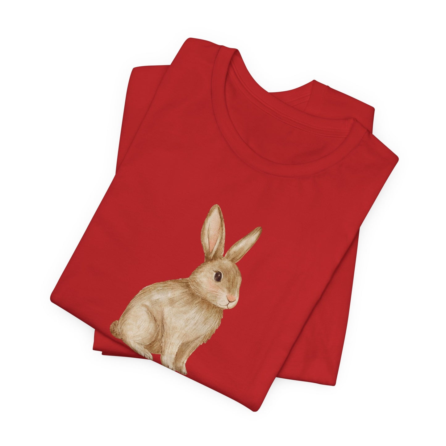 Hello Spring Bunny T-Shirt — Cute Watercolor Rabbit Spring Tee