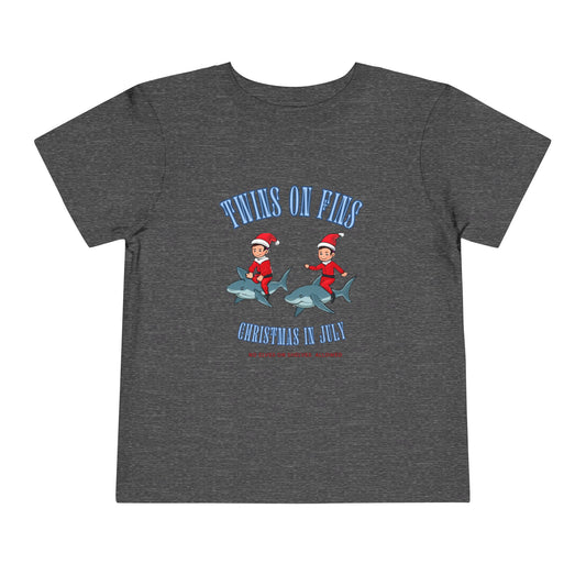 Twins on Fins- Christmas in July- Elf on The Shelf - Shark Parody Shirt