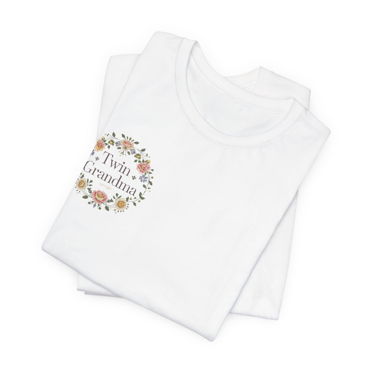 Twin Grandma Floral Tee — Vintage Flower T-Shirt