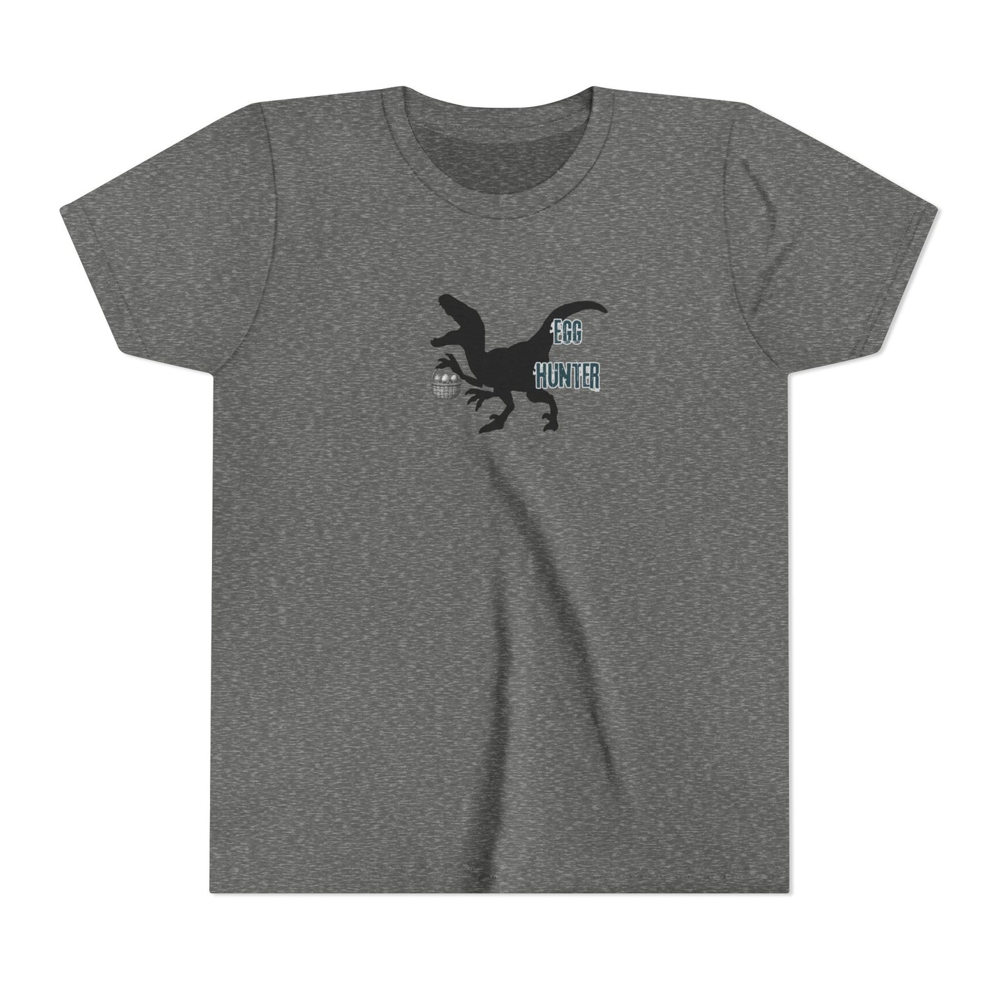 Kids T‑Shirt – 'Egg Hunter' Raptor Dinosaur Easter Tee