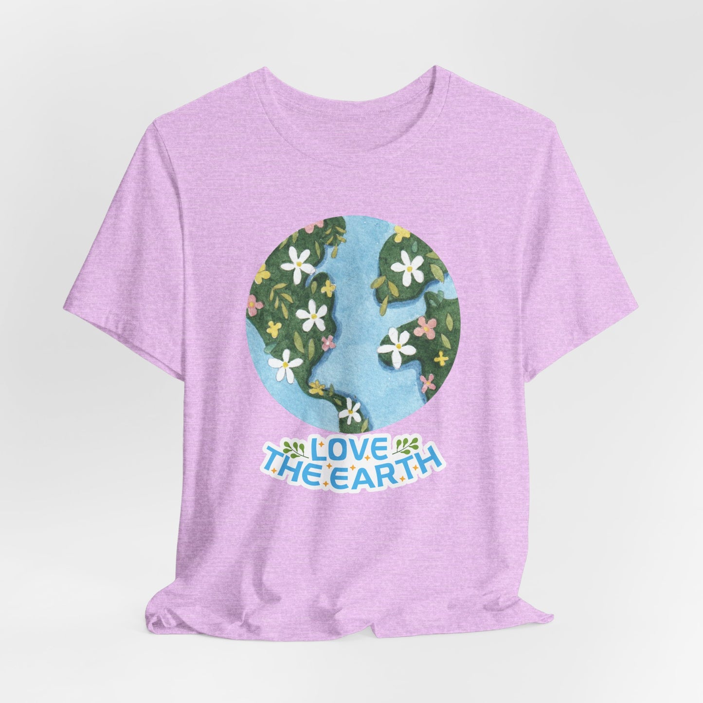 Love The Earth Floral Globe Tee — Eco-Friendly Earth Day T-Shirt