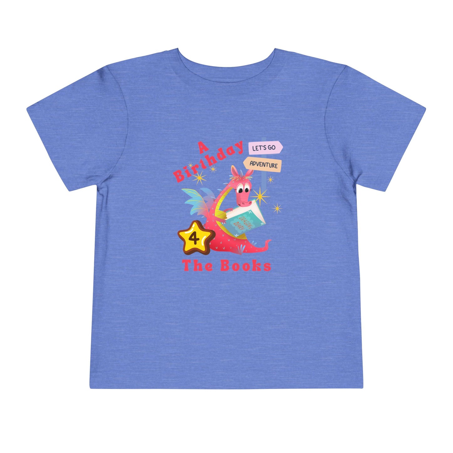 4th Birthday Tee – "A Birthday 4 The Books" Reading Adventure Shirt