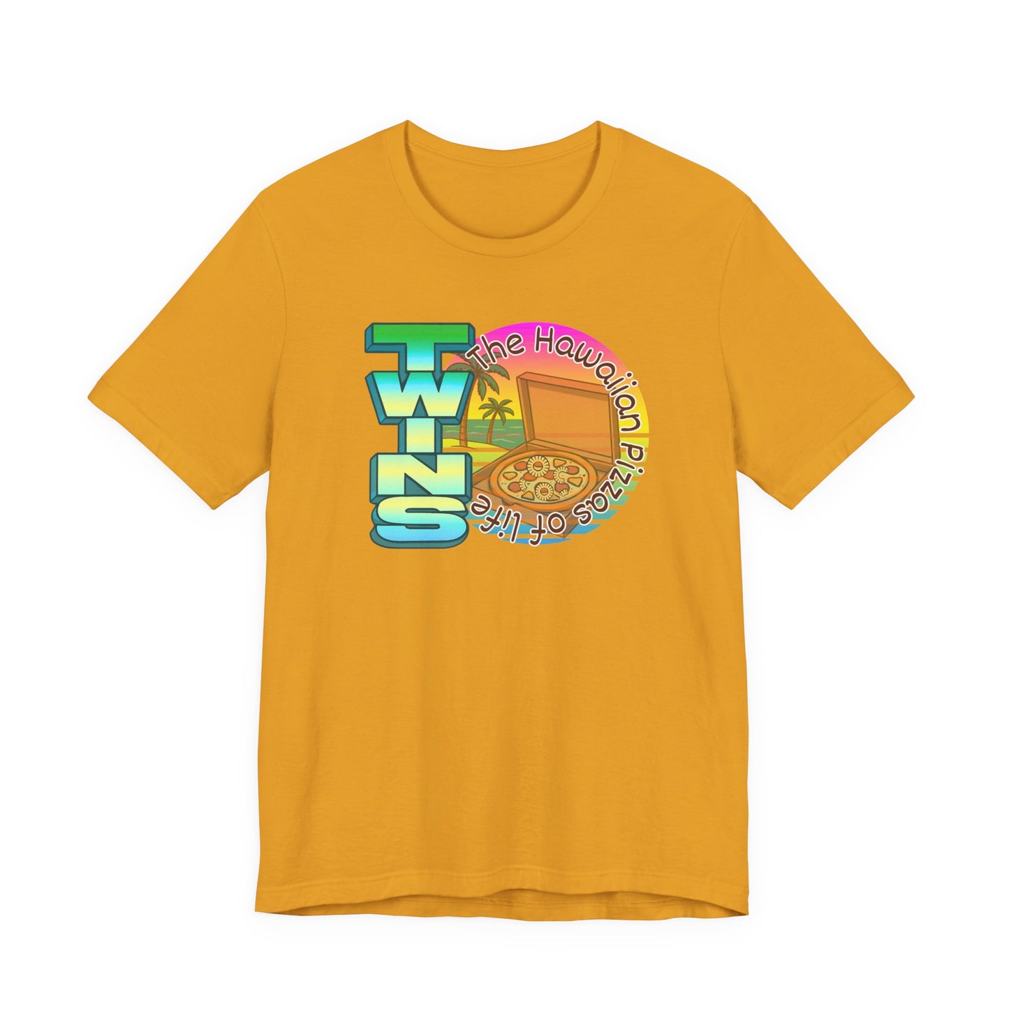 Hawaiian Pizza- Twin Dad Beach T-Shirt — Vintage 90's Style Tee