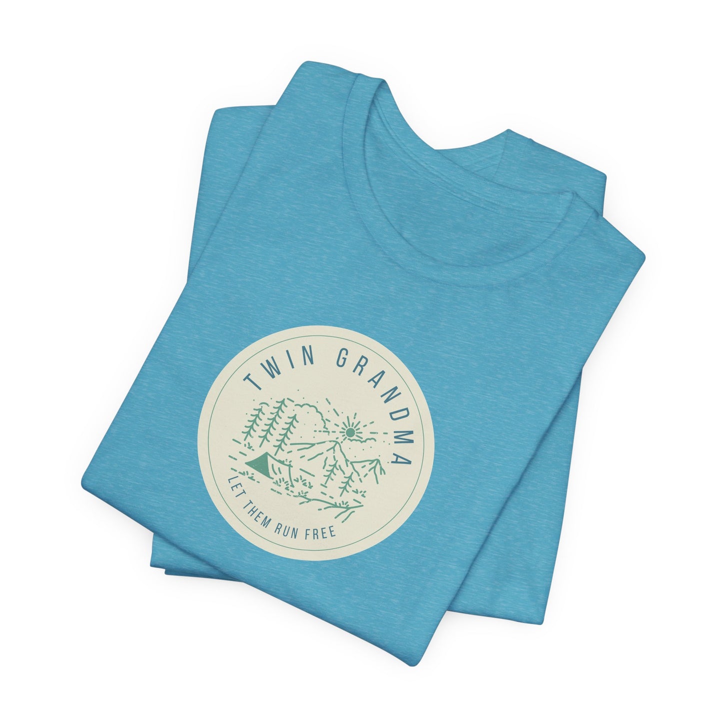 Twin Grandma-Let them run free-Vintage Camp Logo Shirt