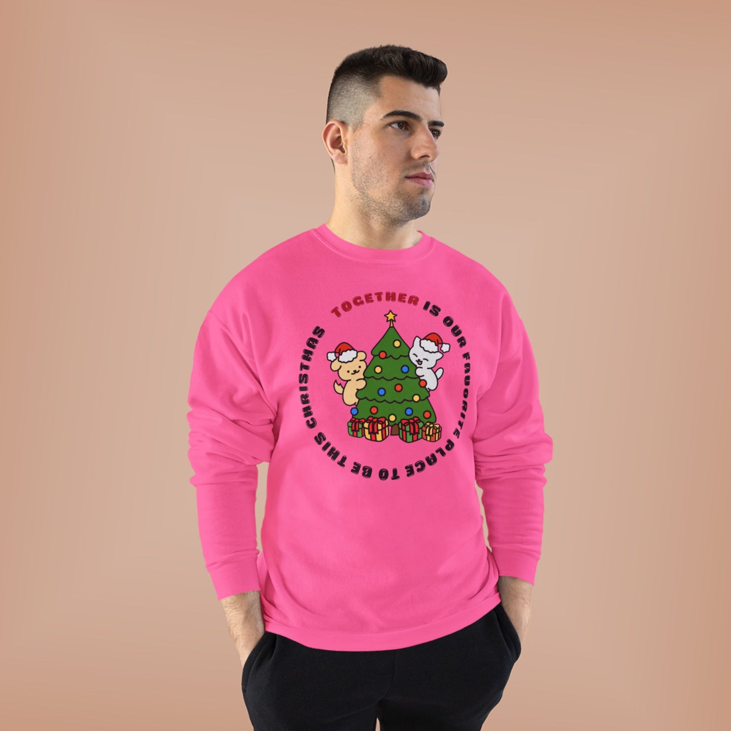 Matching Family Christmas Sweatshirt — "Together is Our Favorite Place to Be" Unisex Holiday Pullover