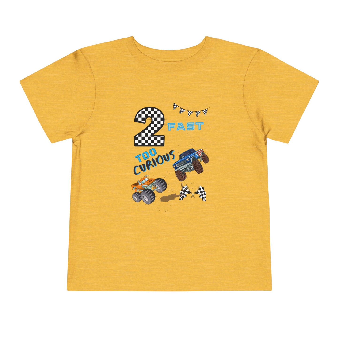 2nd Birthday – 'Too Fast, Too Curious' 2 Year old Party Racing Truck Design