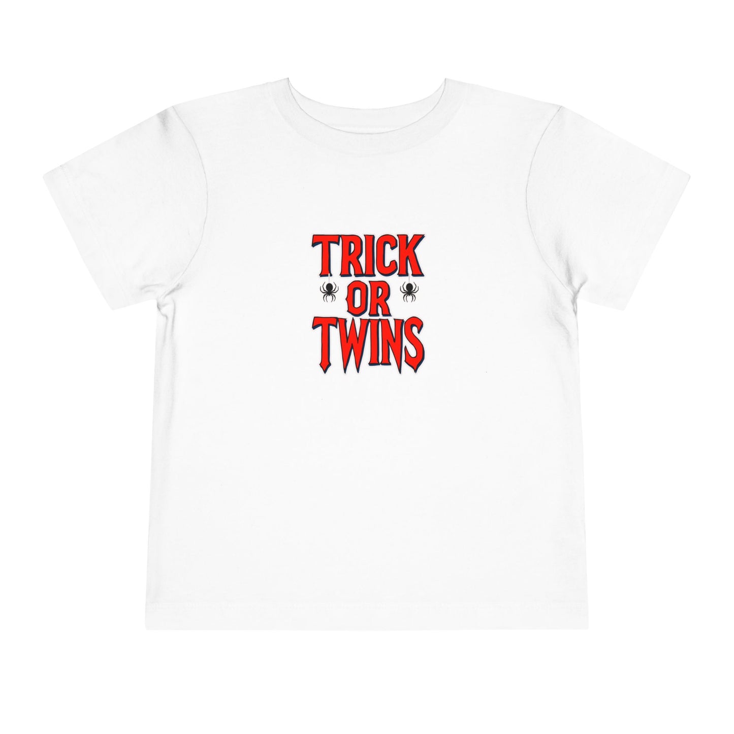 Toddler Twin Matching — "Trick or Twins" Halloween Spiderman Twin Kids Shirt (2 to 5 years)