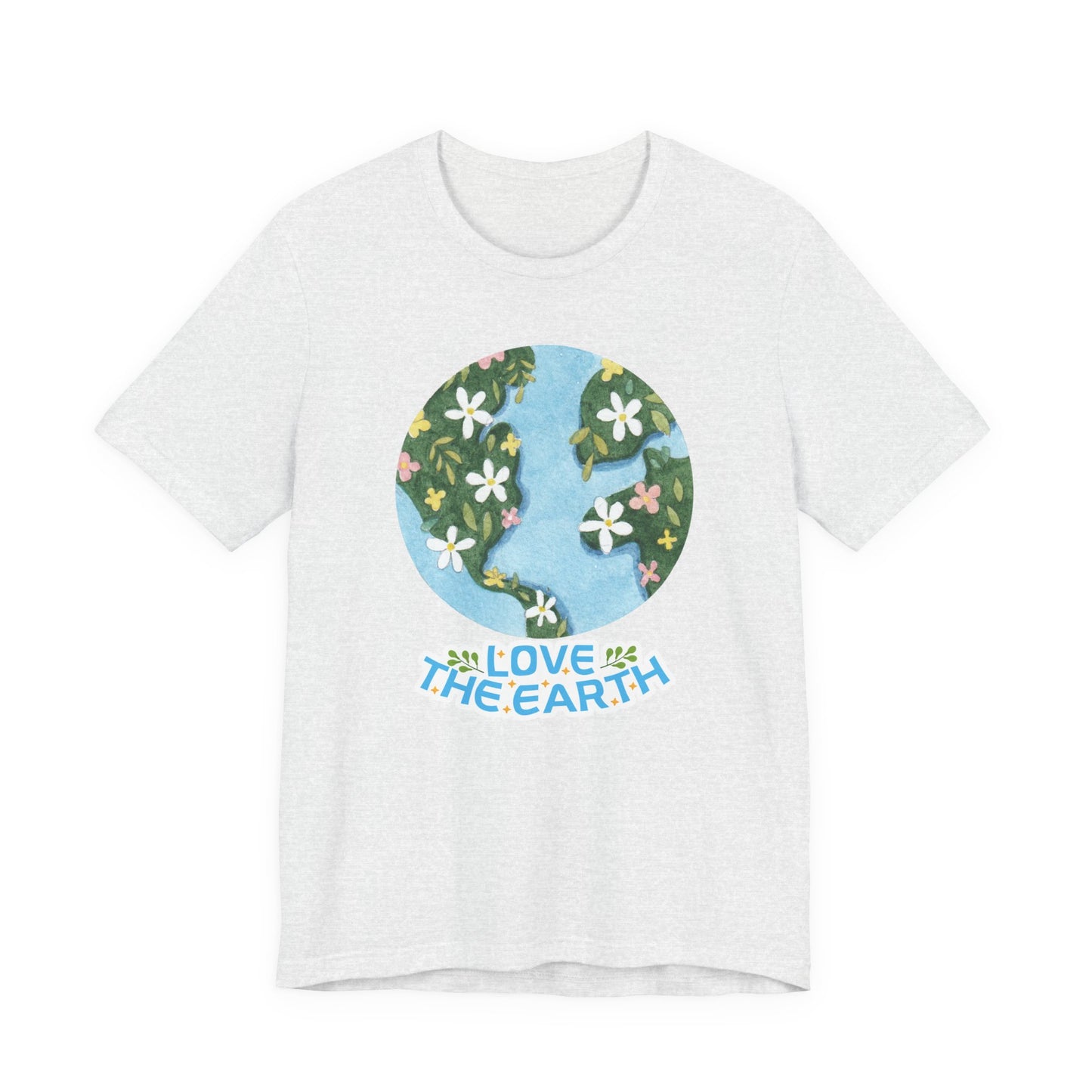 Love The Earth Floral Globe Tee — Eco-Friendly Earth Day T-Shirt