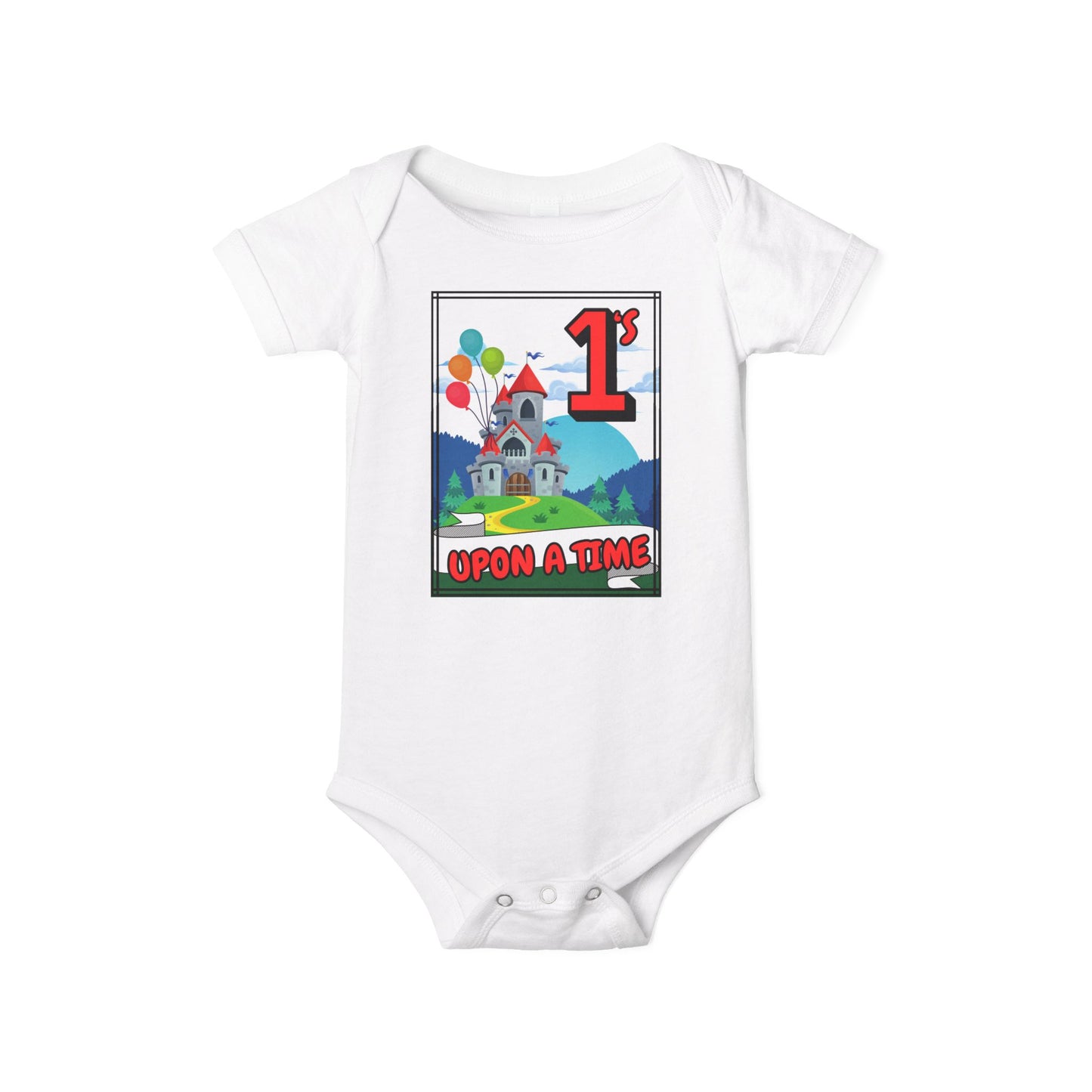 1st Birthday Baby Bodysuit "Once Upon a Time" Adorable Twin/ Triplet Matching Outfits | Infant One Piece | Party Attire