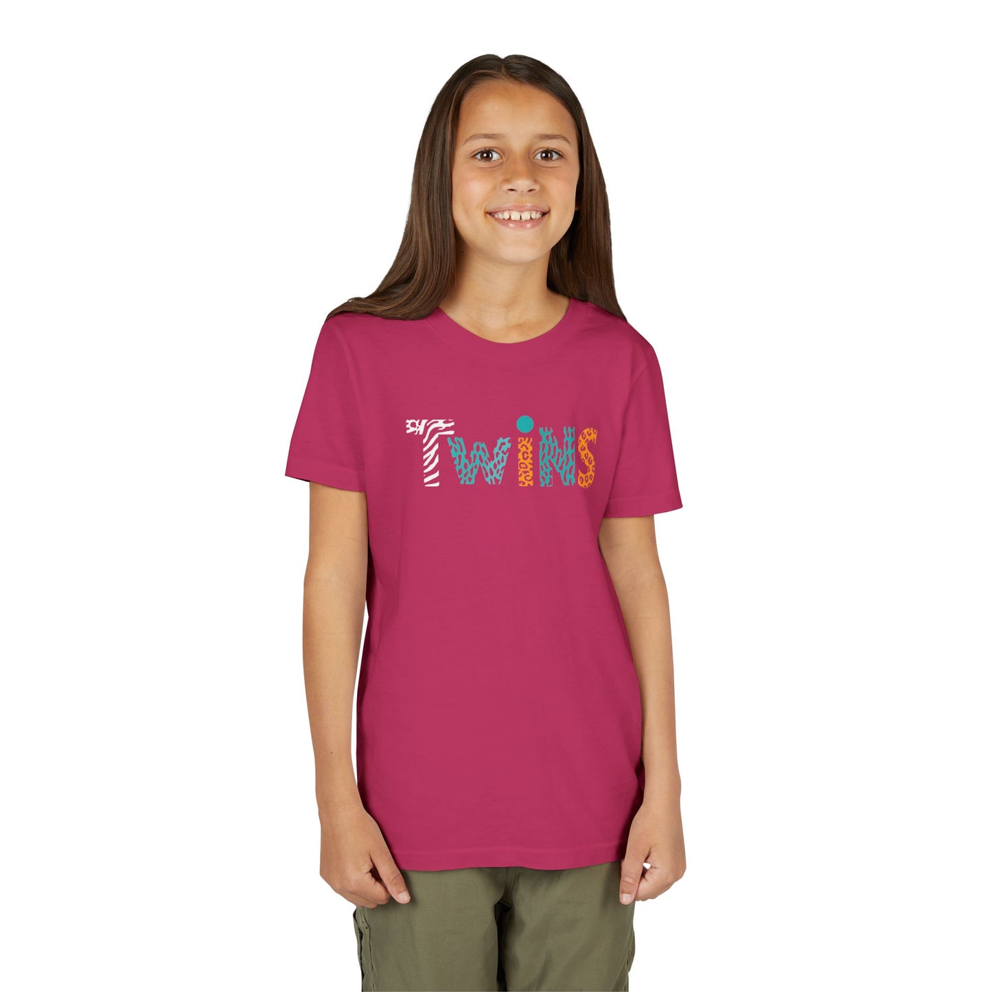 Teen/Pre-Teen "Twins" - Colorful Animal Print Kids T-Shirt